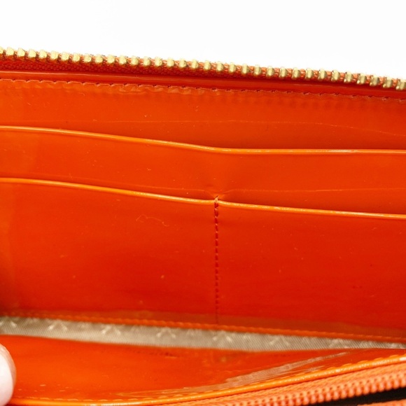 Patent Orange ANYA HINDMARCH zip around wallet - Picture 10 of 10